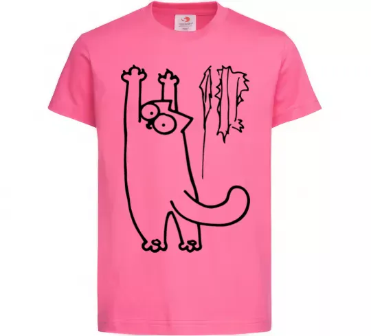 Детская футболка Simon's cat oops Ярко-розовый фото