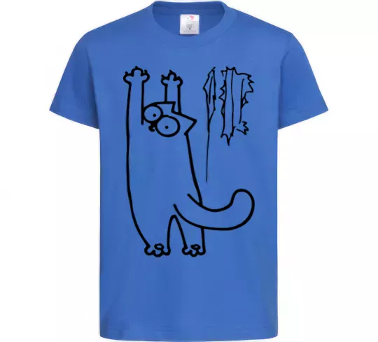 Детская футболка Simon's cat oops Ярко-синий фото