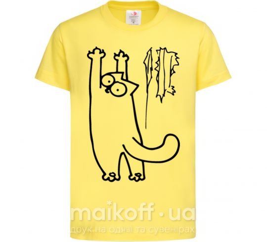 Дитяча футболка Simon's cat oops Лимонний фото