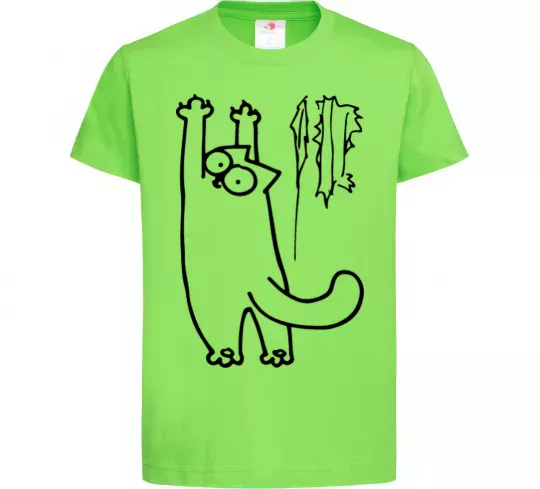 Детская футболка Simon's cat oops Лаймовый фото