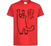 Детская футболка Simon's cat oops Красный фото