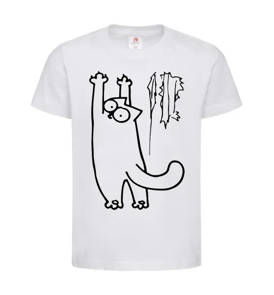 Детская футболка Simon's cat oops Белый фото