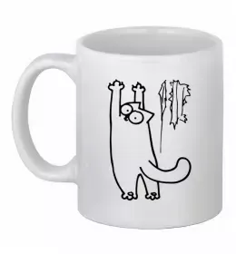 Чашка керамическая Кіт Саймон читає Белый фото