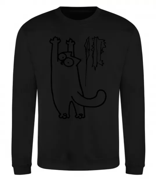 Світшот Simon's cat oops Чорний фото
