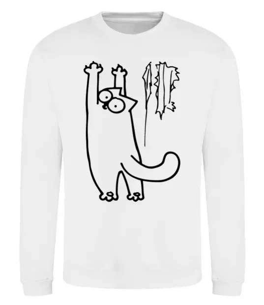 Світшот Simon's cat oops Білий фото