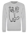 Світшот Simon's cat oops Сірий меланж фото