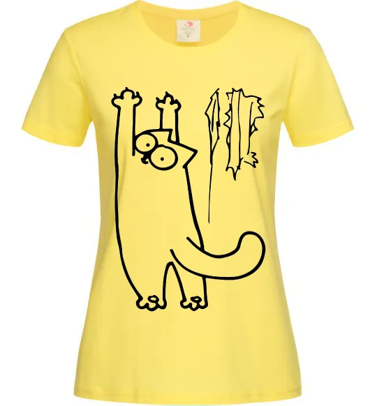 Жіноча футболка Simon's cat oops Лимонний фото