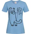Жіноча футболка Simon's cat oops Блакитний фото