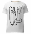 Мужская премиум футболка Simon's cat oops Белый фото