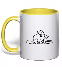 Чашка с цветной ручкой Cat mum Simon cat Нежно розовый фото