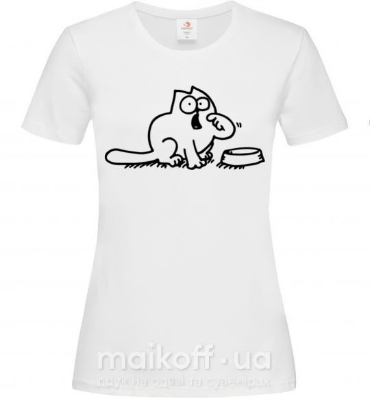 Жіноча футболка Simon's cat hangry Білий фото