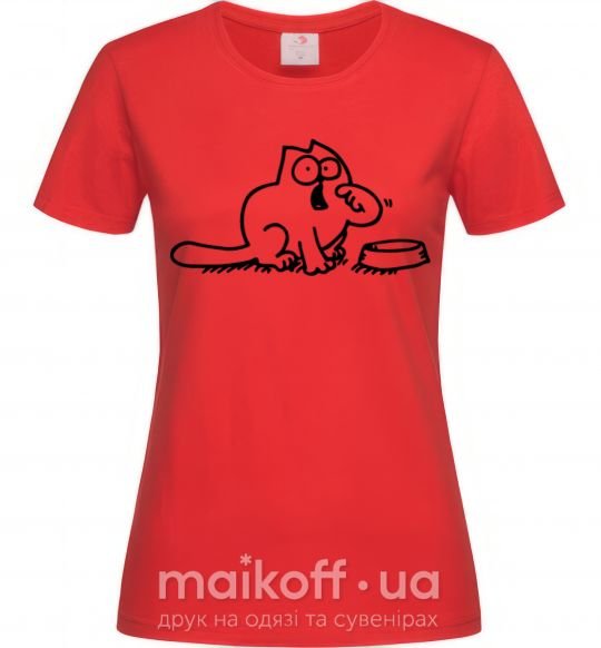 Жіноча футболка Simon's cat hangry Червоний фото