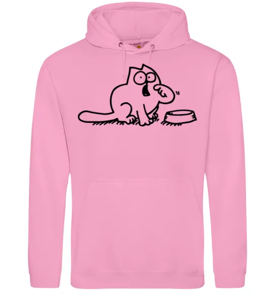 Чоловіча толстовка (худі) Simon's cat hangry Рожевий фото