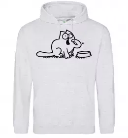 Женская толстовка (худи) Hungry Серый меланж фото