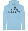 Женская толстовка (худи) Simon's cat hangry Голубой фото