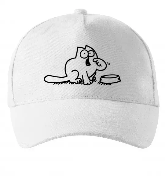 Кепка Simon's cat hangry Білий фото