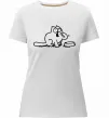 Жіноча преміум футболка Simon's cat hangry Білий фото