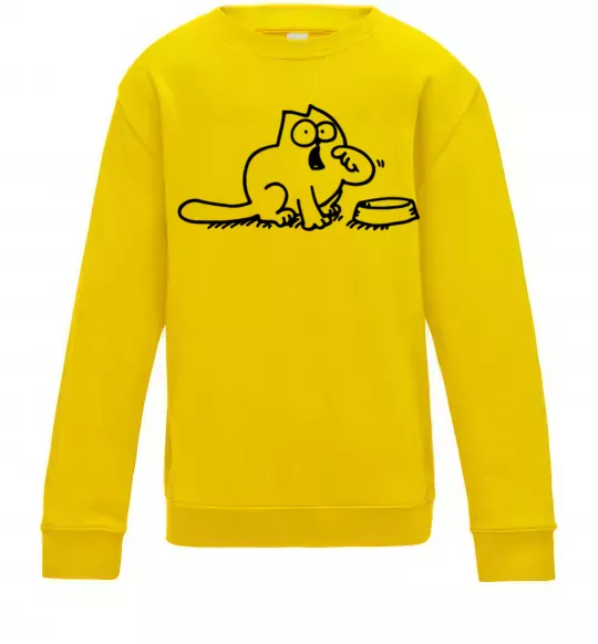 Дитячий світшот Simon's cat hangry Сонячно жовтий фото