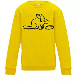 Дитячий світшот Simon's cat hangry Сонячно жовтий фото