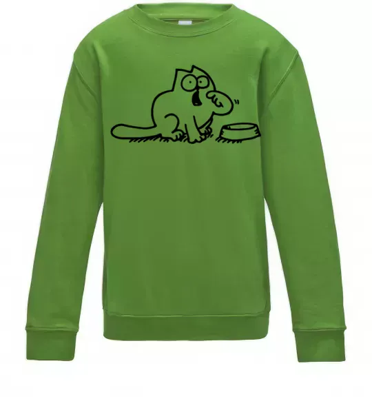 Дитячий світшот Simon's cat hangry Лаймовий фото