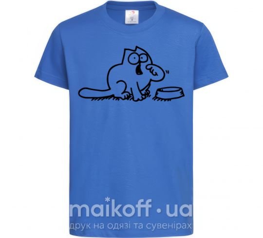 Детская футболка Simon's cat hangry Ярко-синий фото
