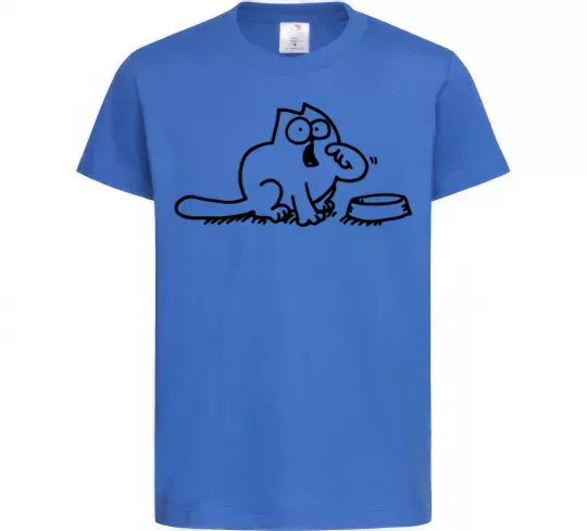 Детская футболка Simon's cat hangry Ярко-синий фото