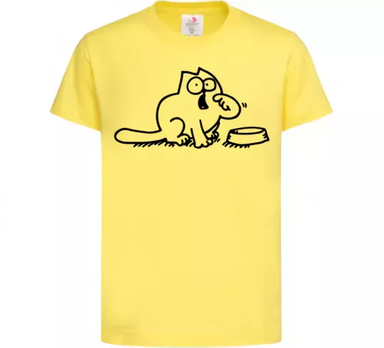 Детская футболка Simon's cat hangry Лимонный фото