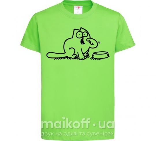 Детская футболка Simon's cat hangry Лаймовый фото