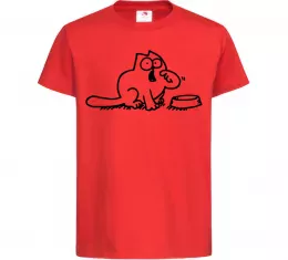 Дитяча футболка Simon's cat hangry Червоний фото