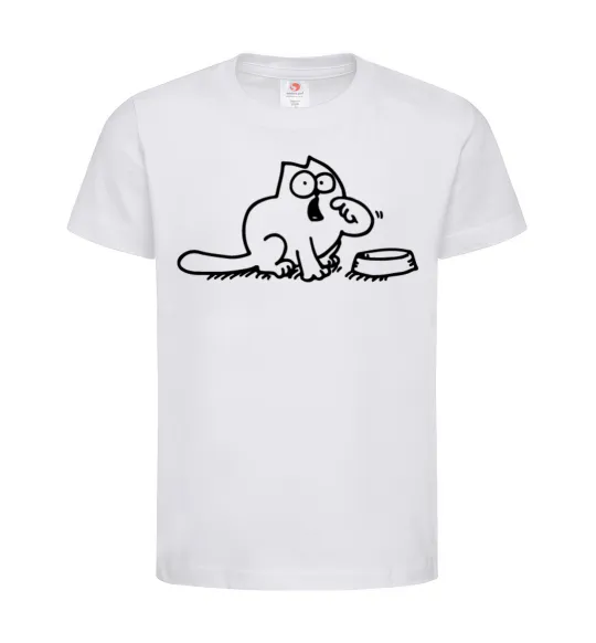 Дитяча футболка Simon's cat hangry Білий фото