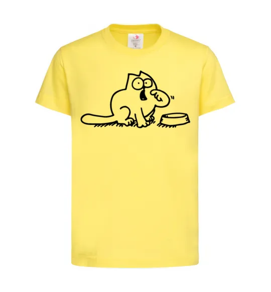 Дитяча футболка Simon's cat hangry Лимонний фото