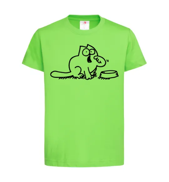 Дитяча футболка Simon's cat hangry Лаймовий фото