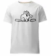 Мужская премиум футболка Simon's cat hangry Белый фото