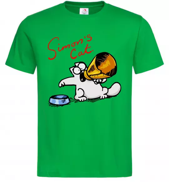 Мужская футболка Hungry Зеленый фото