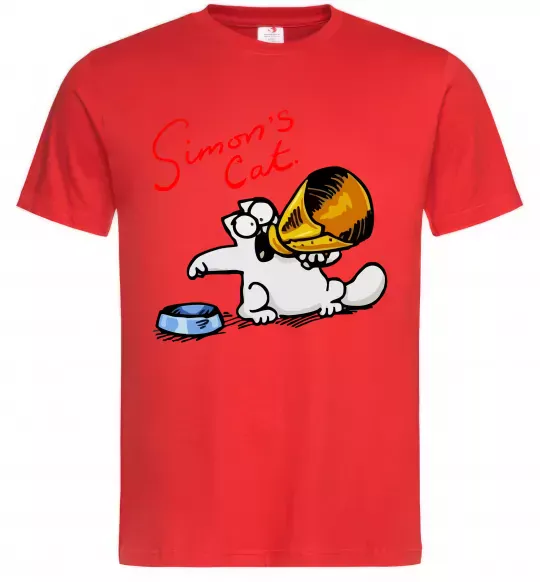 Мужская футболка Hungry Красный фото