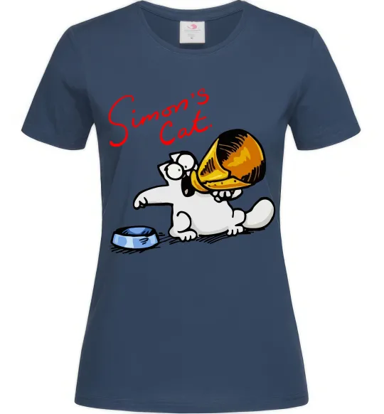 Женская футболка Hungry Темно-синий фото