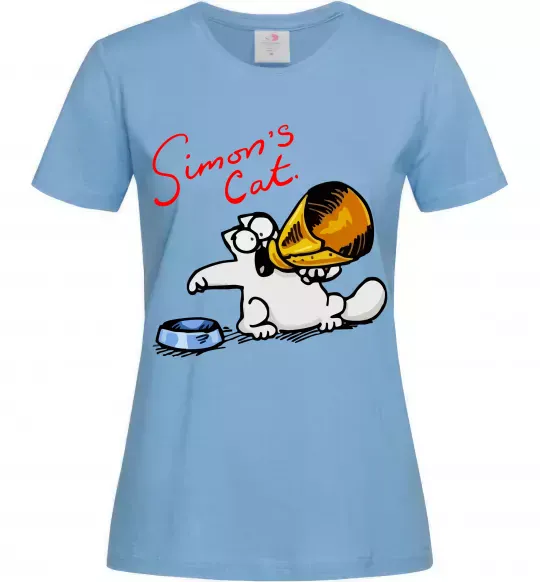 Женская футболка Hungry Голубой фото