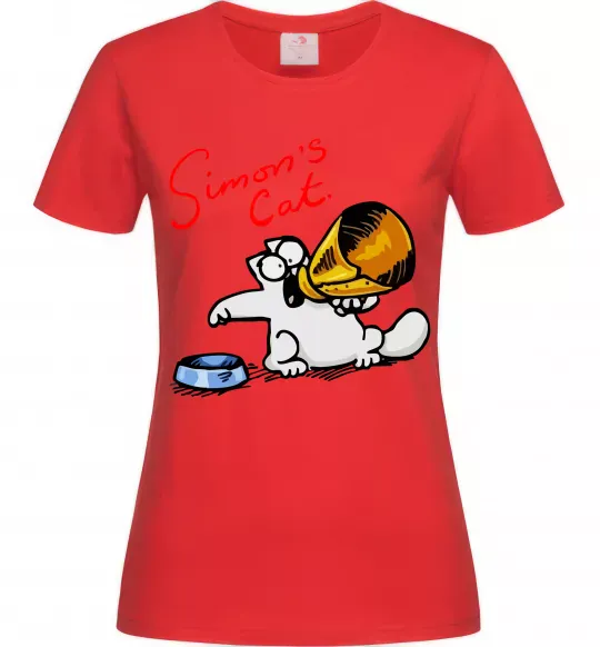 Женская футболка Hungry Красный фото