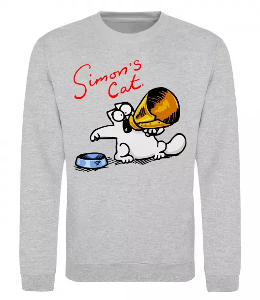 Свитшот Hungry Серый меланж фото