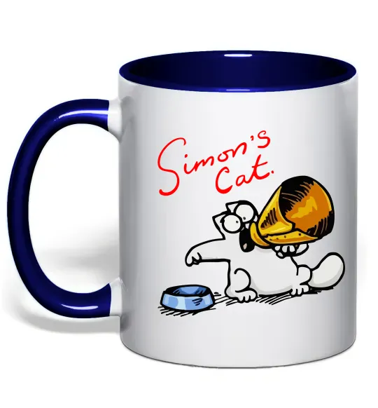 Чашка с цветной ручкой Hungry Глубокий темно-синий фото