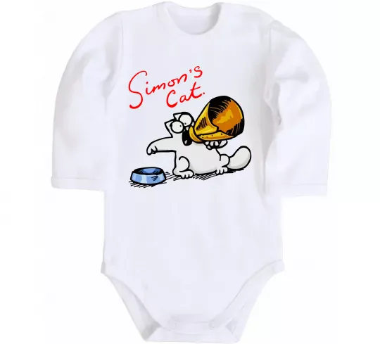 Дитячий бодік Hungry Білий фото