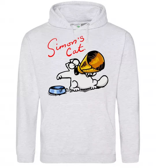 Чоловіча толстовка (худі) Hungry Сірий меланж фото