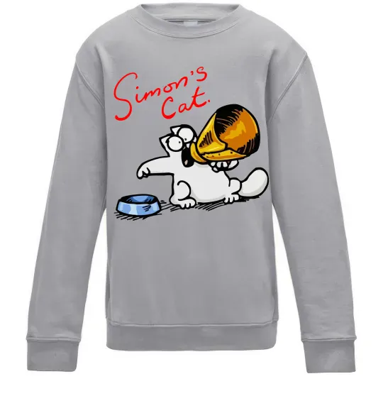 Дитячий світшот Hungry Сірий меланж фото