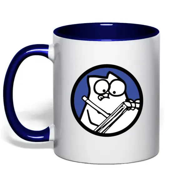 Чашка с цветной ручкой Paint Глубокий темно-синий фото