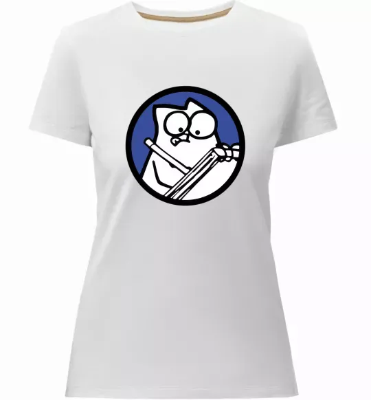 Женская премиум футболка Paint Белый фото