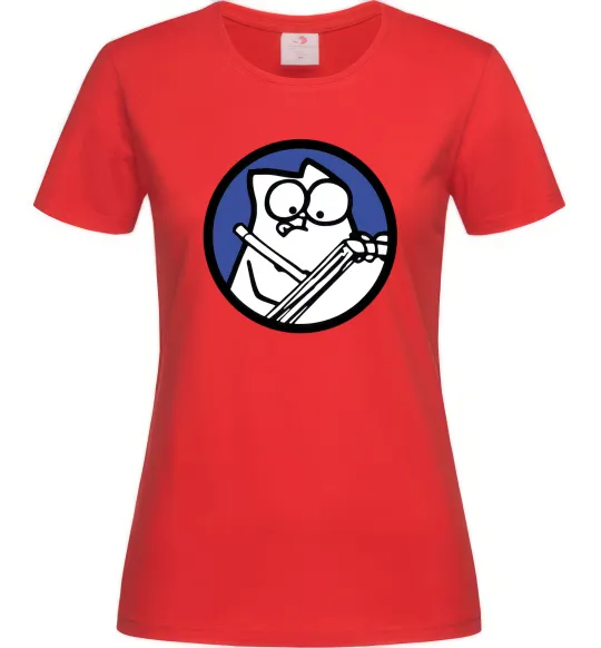 Женская футболка Paint Красный фото