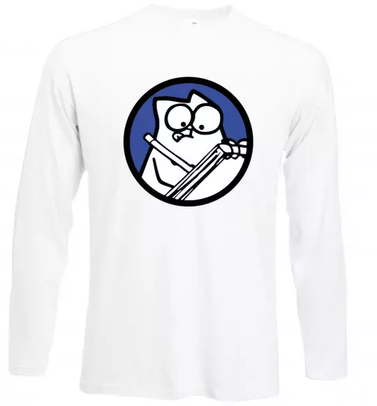 Лонгслив Paint Белый фото