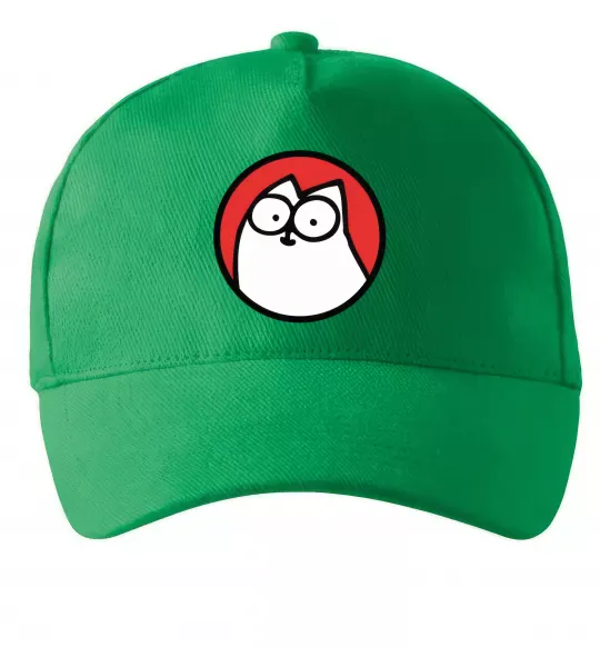 Кепка Cat portret Зеленый фото