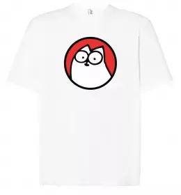 Футболка Оверсайз Cat mum Simon cat Черный фото