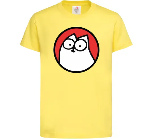 Дитяча футболка Cat portret Лимонний фото